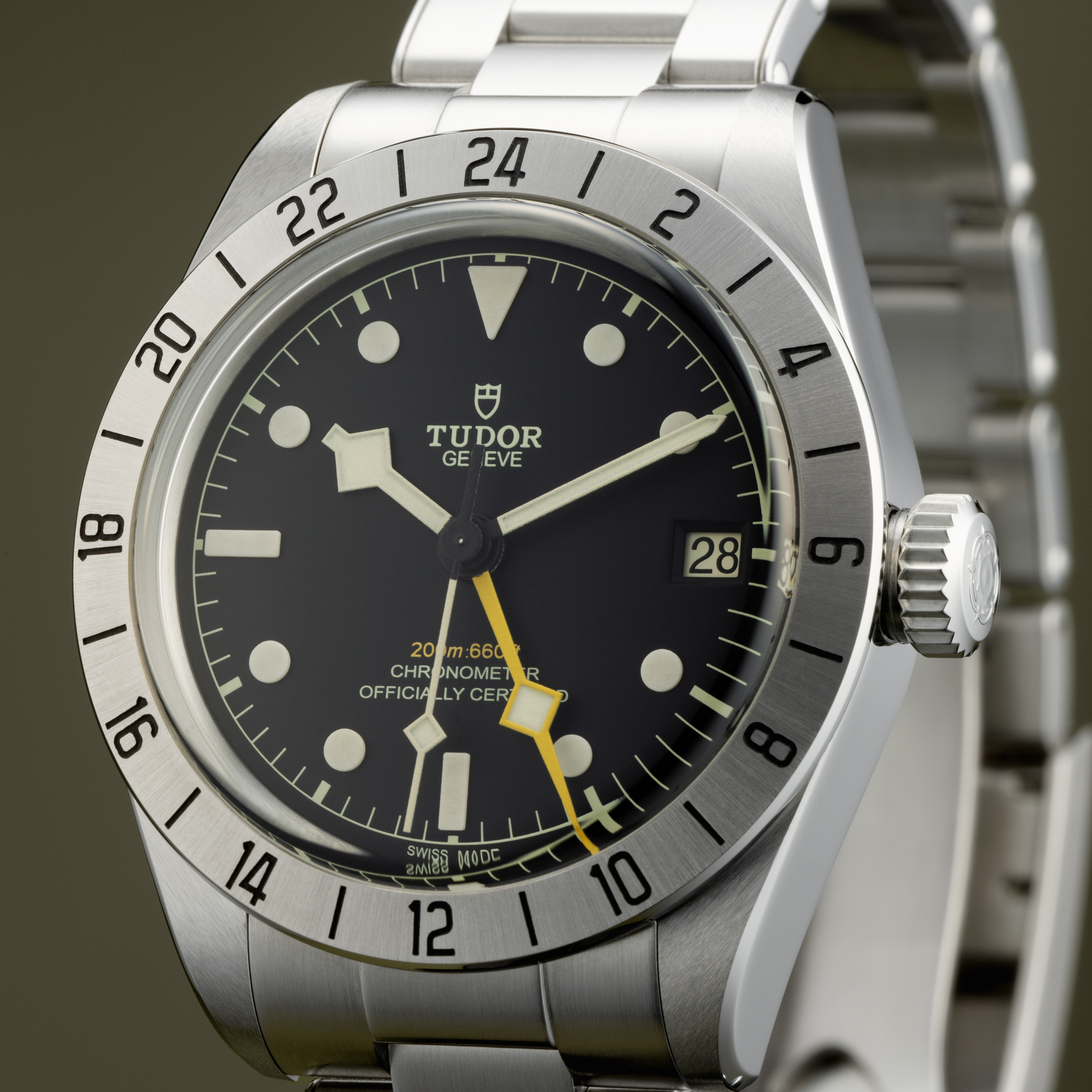 Tudor Black Bay Pro, a 39-millimetre diameter with built in GMT function