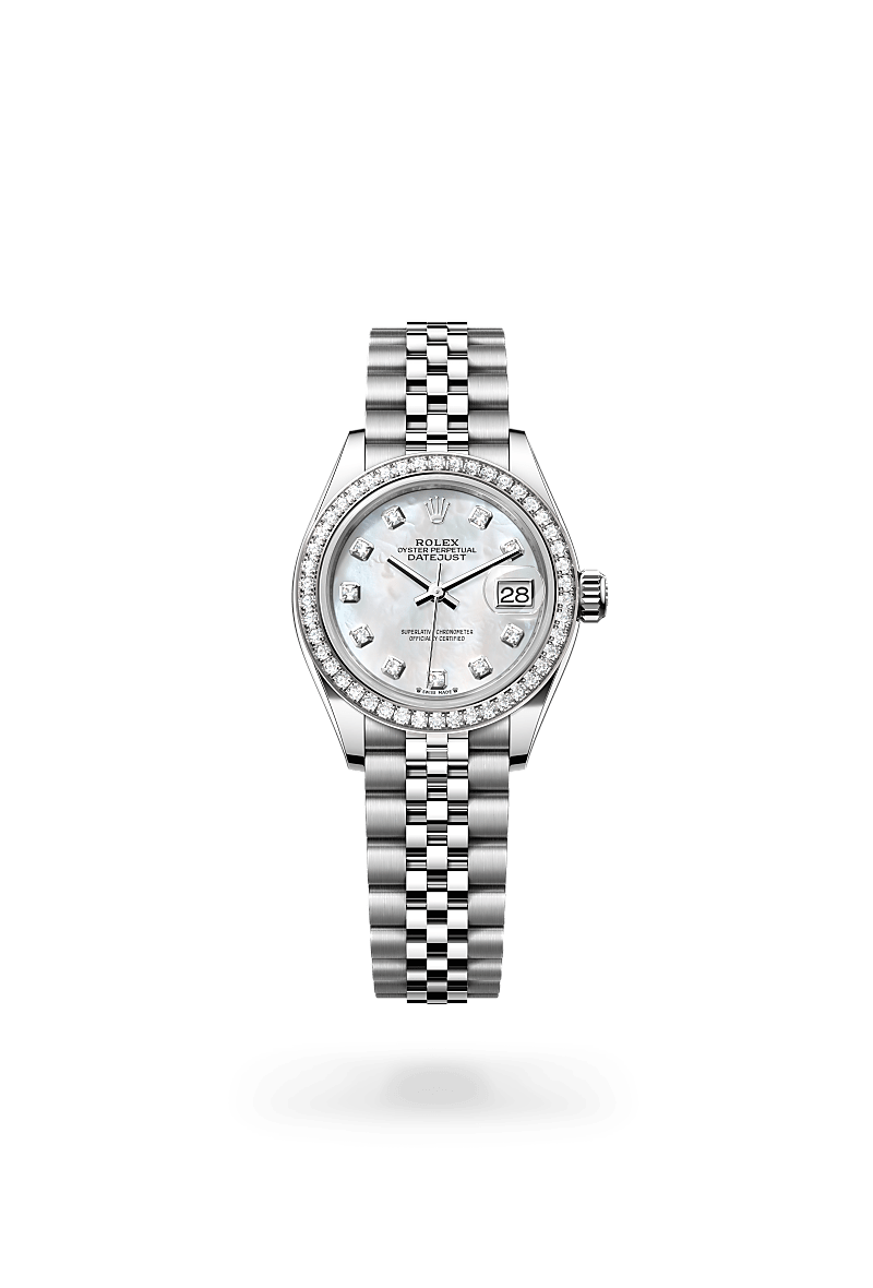 Rolex Lady-Datejust in White Rolesor - combination of Oystersteel and white gold, M279384RBR-0011 - Siam Swiss